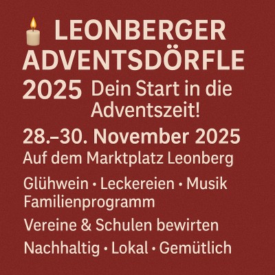 Das Leonberger Adventsdörfle am ersten Adventswochenende